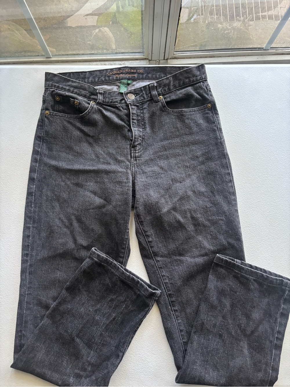 Ralph Lauren Straight Leg Jeans in Charcoal